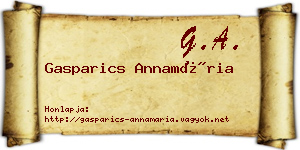 Gasparics Annamária névjegykártya